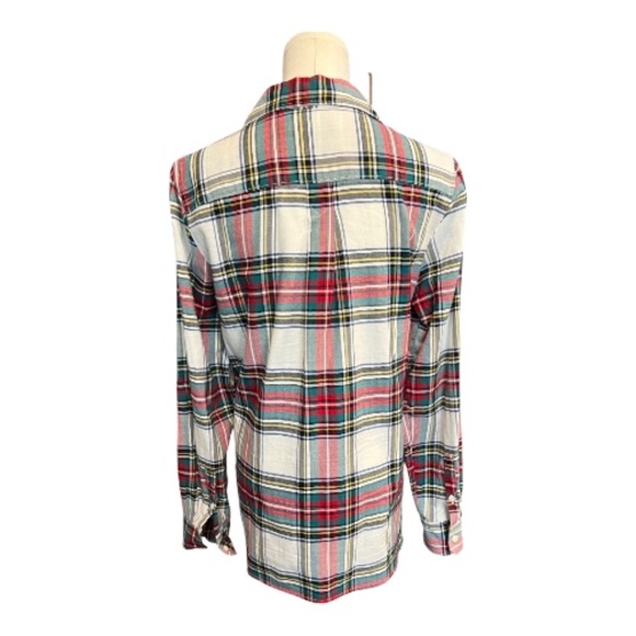 🌈 EUC BANANA REPUBLIC Classic Fit Multi-Color Plaid Button-Down Shirt | Sz M - Picture 4 of 7
